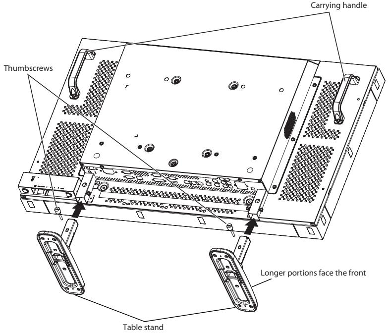 VIEWSONIC CDP4635 - To install table stands: - 1