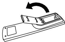 VIEWSONIC CDP4635 - Inserting the batteries in the remote control - 1