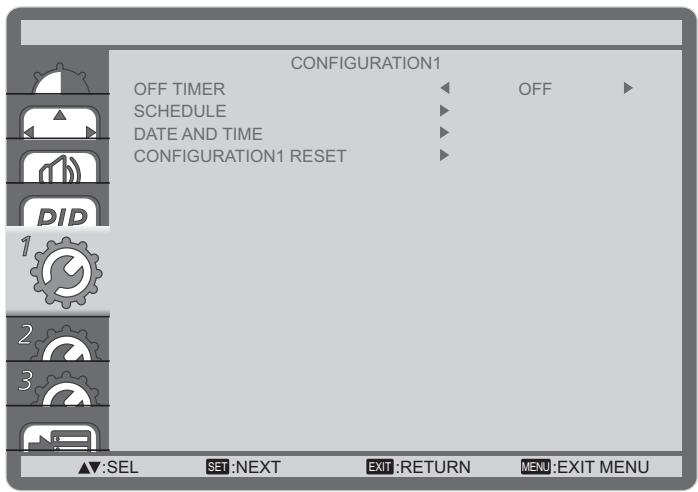 VIEWSONIC CDP4635-T - CONFIGURATION1 menu - 1