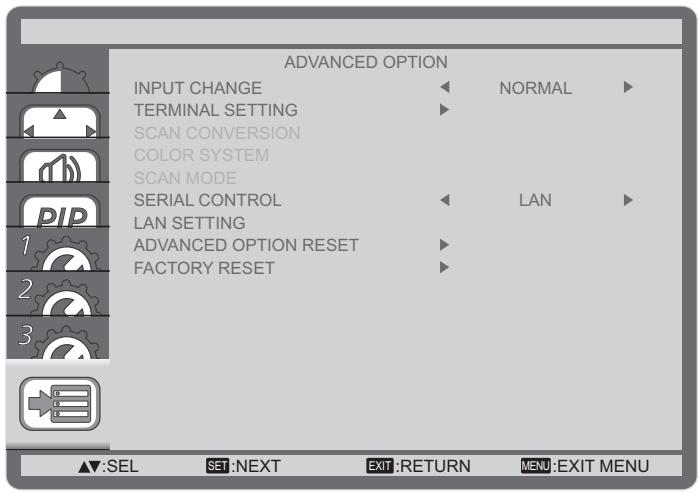 VIEWSONIC CDP4635-T - ADVANCED OPTION menu - 1