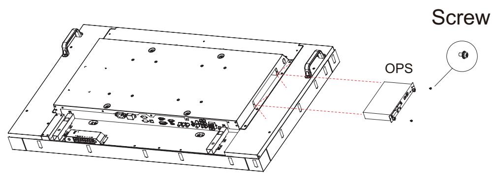 VIEWSONIC CDX5550-L - Installing and Removing OPS module (CDP4235/CDP4635/CDX5550-L series) (optional) To install OPS Module: - 2