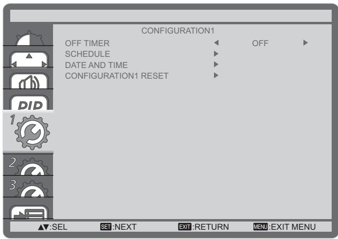 VIEWSONIC CDX5550-L - CONFIGURATION1 menu - 1