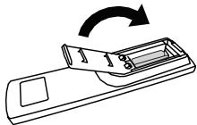 VIEWSONIC CDX5550-L - Inserting the batteries in the remote control - 3
