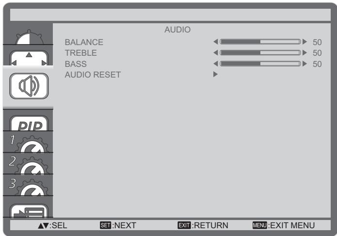 VIEWSONIC CDX5550-L - AUDIO menu - 1