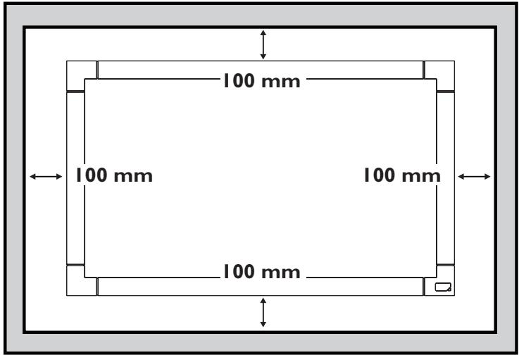 VIEWSONIC CDX5550-L - Ventilation Requirements for enclosure locating - 1