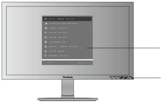 VIEWSONIC VA2451M-TAA - Adjusting the Screen Image - 1