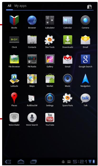 VIEWSONIC VIEWPAD E70 - 删除小部件: - 2