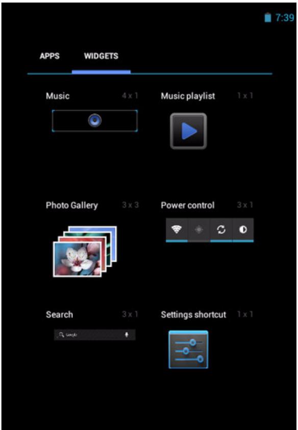VIEWSONIC VIEWPAD E70 - Widgets verwenden - 1