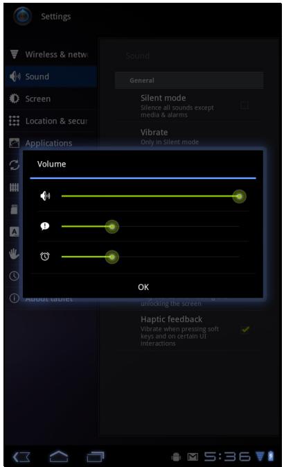 VIEWSONIC VIEWPAD E70 - Процедура регулировки громкости - 1