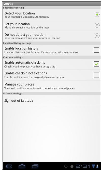 VIEWSONIC VIEWPAD E70 - Configurar definições de privacidade - 1