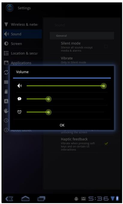 VIEWSONIC VIEWPAD E70 - Pour régler le volume - 1