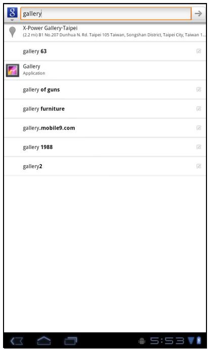 VIEWSONIC VIEWPAD E70 - Informationen durch Texteingabe suchen - 1