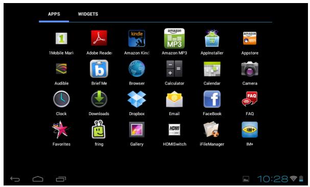 VIEWSONIC VIEWPAD E72 - To remove widgets: - 1