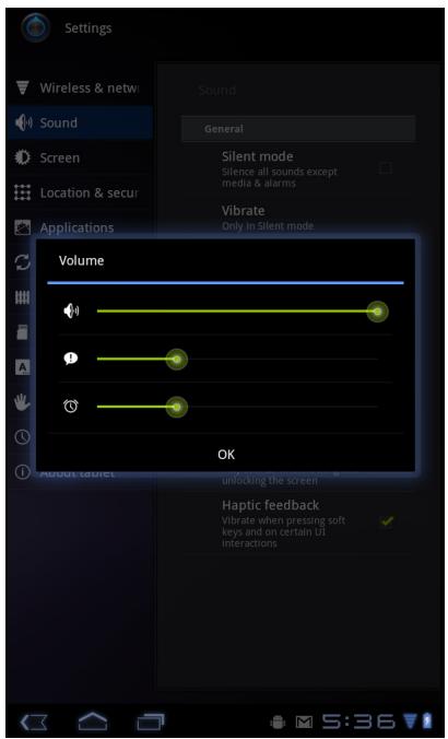 VIEWSONIC VIEWPAD G70 - 若要調整音量 - 1