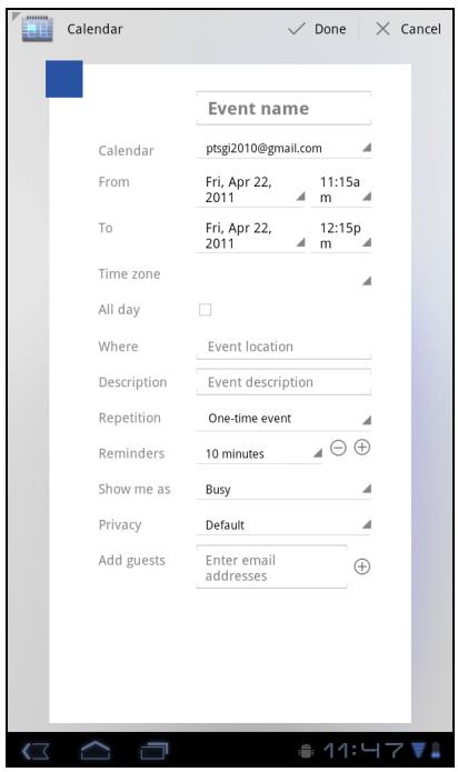 VIEWSONIC VIEWPAD G70 - Para agendar um evento - 1
