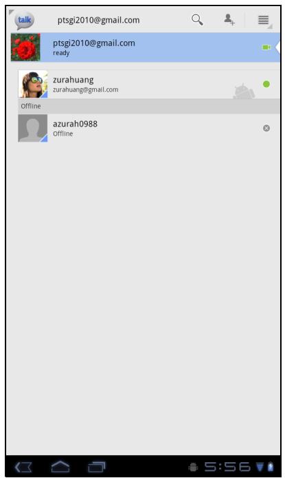 VIEWSONIC VIEWPAD G70 - Google Talk options - 1