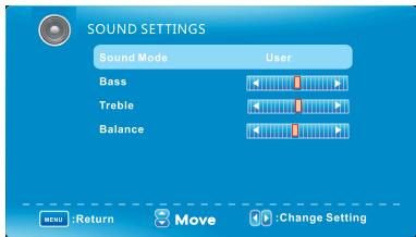 VIEWSONIC VT1901LED - Audio menu - 2
