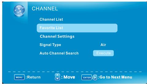 VIEWSONIC VT1901LED - Favorite Channel Setting - 2