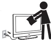 VIEWSONIC VT1901LED - Cleaning the screen surface/ cabinet of the TV set - 2