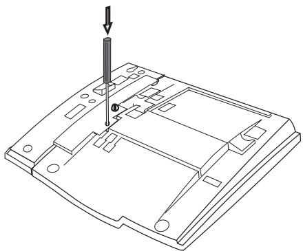 ERICSSON DIALOG 4225 VISION - Press hard where the arrows are pointing, until you hear the "Click" sound. - 1