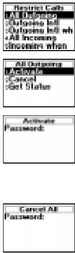 ERICSSON R320S - To cancel all restricted calls - 1