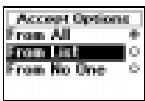 ERICSSON R320S - To delete numbers from the Accepted Callers List - 2