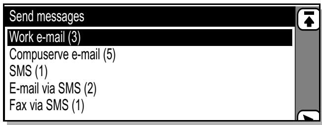 ERICSSON R380 - To send messages held in the outbox: - 2