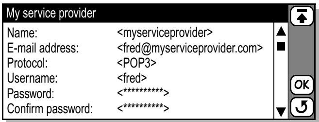 ERICSSON R380 - To manually set up e-mail: - 1