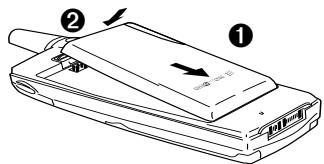 ERICSSON R380 - To insert the battery: - 1