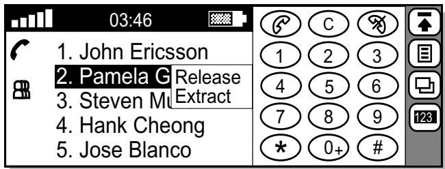 ERICSSON R380 - To extract or release a participant from the conference: - 1