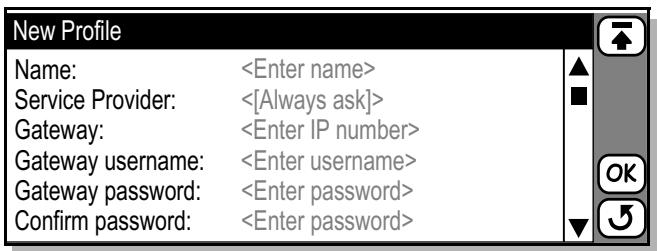ERICSSON R380 - To create a new profile: - 1