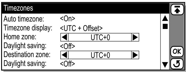 ERICSSON R380 - To select the current and destination time zone: - 1
