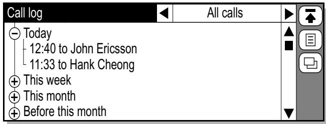 ERICSSON R380 - Call Log - 1