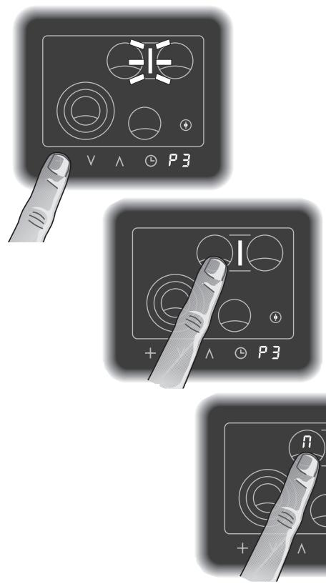 GAGGENAU CK481110 - Options menu, setting the combination feature rear cooking zones - 1