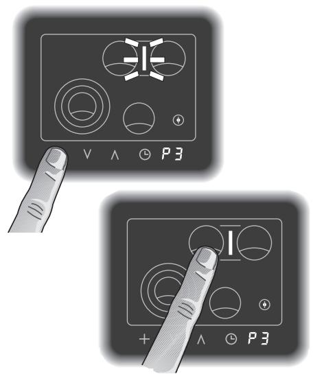 GAGGENAU CK481610 - Options menu, setting the combination feature rear cooking zones - 1