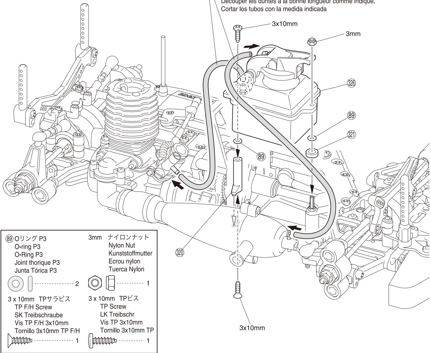 KYOSHO PURETEN GP 4WD FW-06 - S / throttle linkages gasgestänge / tringlerie de gaz / varillaje de gas - 5