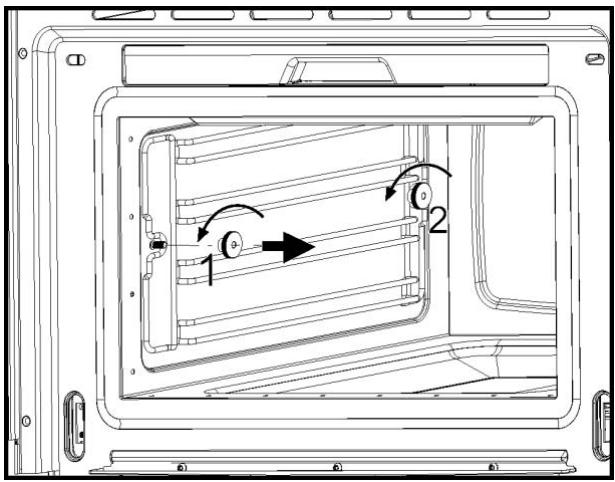 TEKA HKX 960 S  - INSTALATION MANUAL - Removing the shelf guides - 1