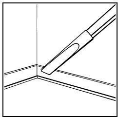 PROGRESS CALYPSO 1300 - Crevice and upholstery nozzle stored in the appliance - 1