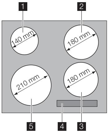 PROGRESS PAI6000E - Cooking surface layout - 1
