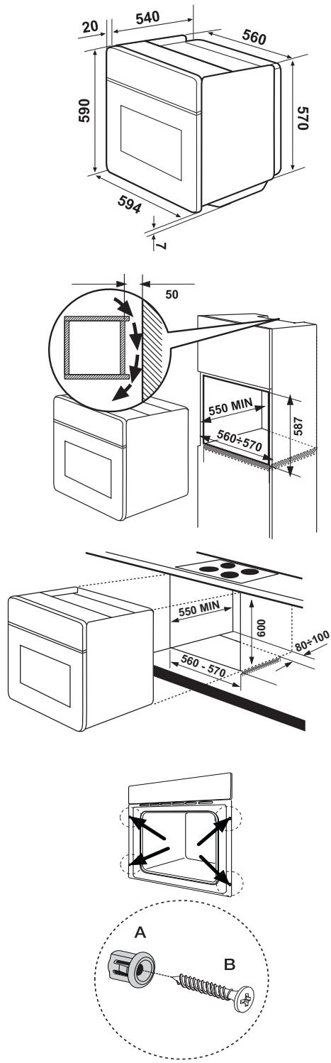 PROGRESS PBN1220X - Fissaggio nel mobile - 1