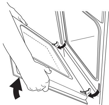 PROGRESS PBN1220X - Warning - the oven door must be removed before cleaning. The oven door can suddenly slam shut if you try to pull the internal pane from the suspended door. - 5