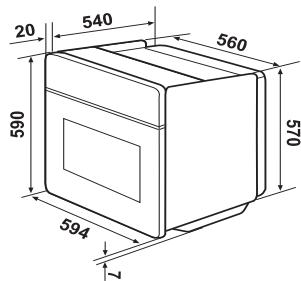 PROGRESS PBN1320X - Fissaggio nel mobile - 1