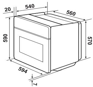 PROGRESS PBN1320X - Fijación del hora al mueble - 1