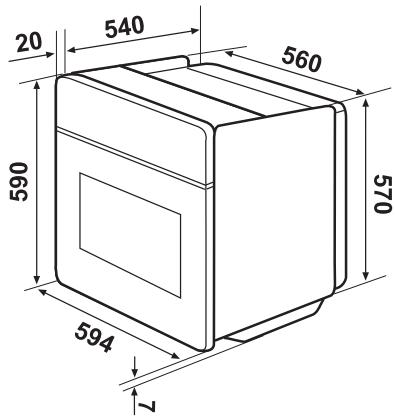 PROGRESS PHN1220X - Fissaggio nel mobile - 1