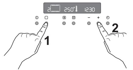 250° 1230 ① □ B □ - + 1 2