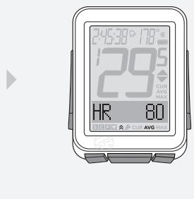 BONTRAGER NODE 2 - Viewing Heart Rate CUR AVG MAX - 3