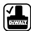 DEWALT DW965K - Sarj adaptorü ve akü üzerindeki etiketler - 7