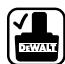 DEWALT DW965K - Étiquettes figurant sur le chargeur et le pack-batteries - 6