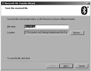 SWEEX BT211 - Receiving a file - 5