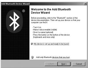SWEEX BT211 - Adding a Bluetooth device - 2